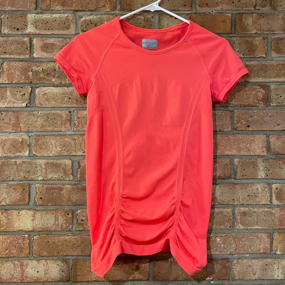Athleta Fastest Track Athletic Shirt Top - Orange - Size XS